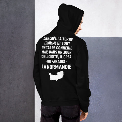 Dieu créa la Normandie - Sweatshirt à capuche - Ici & Là - T-shirts & Souvenirs de chez toi