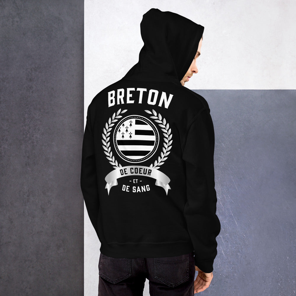 Breton de coeur et de sang - Sweatshirt à capuche Bretagne