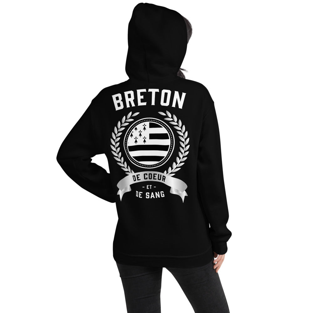 Breton de coeur et de sang - Sweatshirt à capuche Bretagne