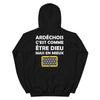 Sweat à capuche Ardéchois noir - Être Dieu avec humour