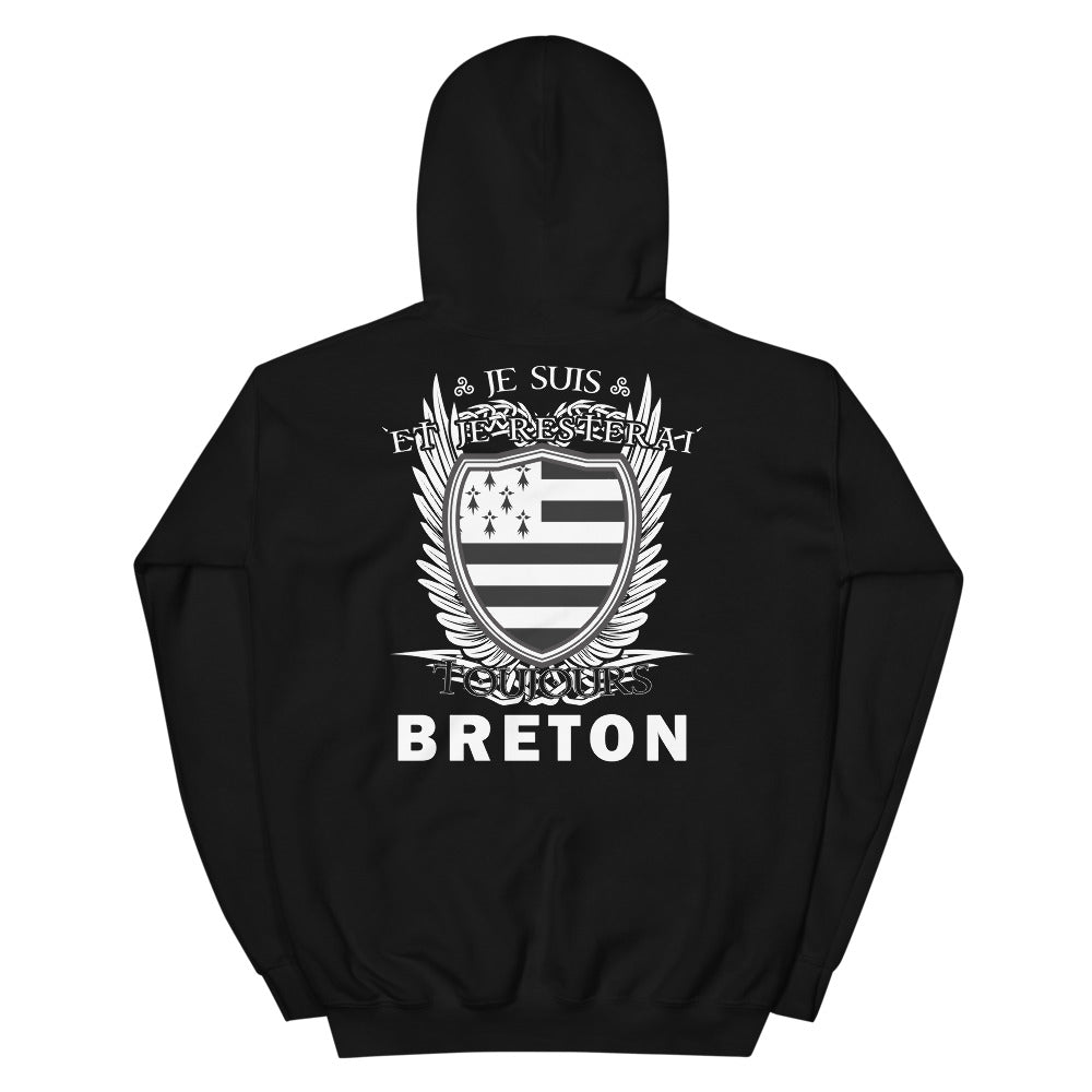 Sweat à capuche Bretagne bordeaux - Toujours Breton