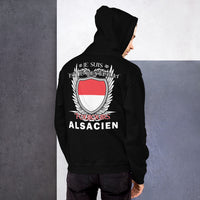 Thumbnail for Sweat à capuche Alsace bleu marine dos - Je suis et je resterai Toujours Alsacien