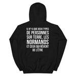 Deux types de personnes, les Normands et ceux qui rêvent de l'être - Sweatshirt à capuche standard