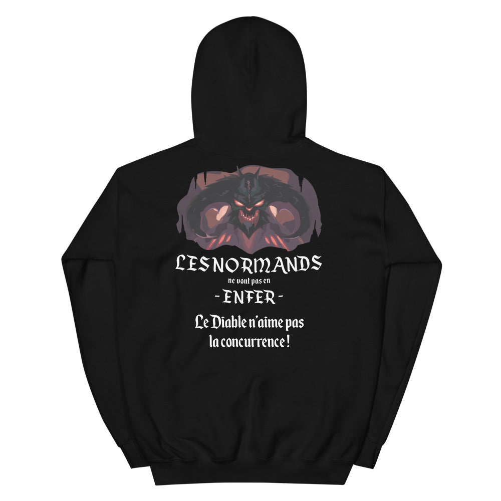 Sweatshirt Normands noir dos - Les Normands ne vont pas en enfer