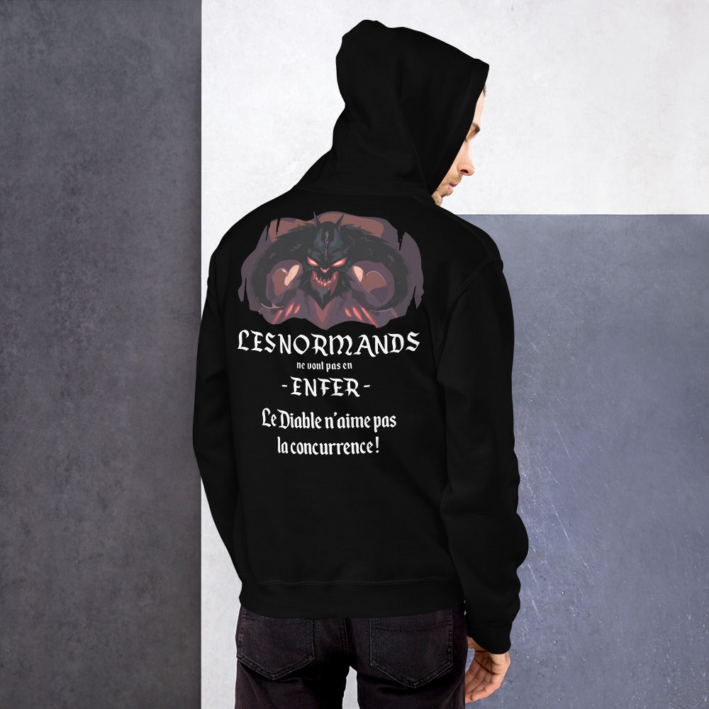 Sweatshirt Normands bleu marine dos - Les Normands ne vont pas en enfer