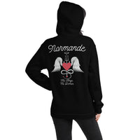 Thumbnail for Sweatshirt Normande noir - Mi ange, mi démon en douceur