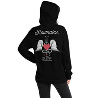 Thumbnail for Sweatshirt Roumain noir - Mi ange, mi démon