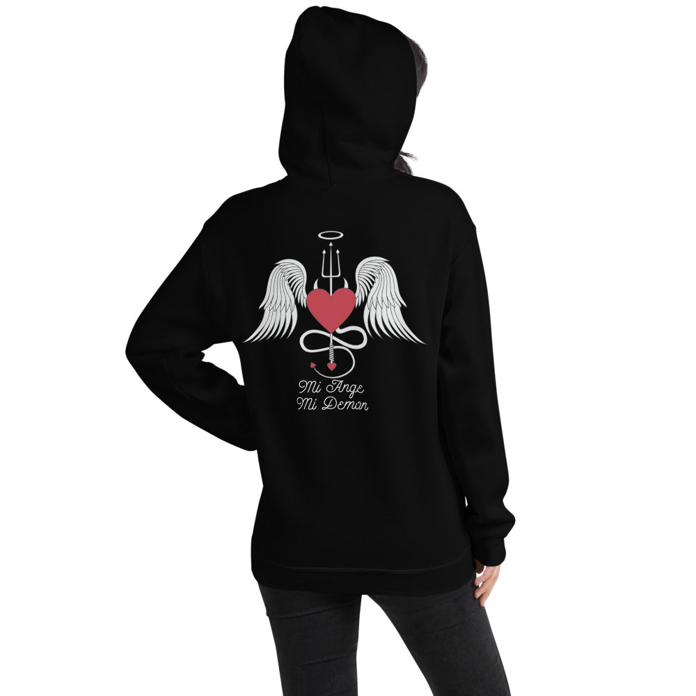 Sweatshirt Mi Ange Mi Démon noir - design chic et douillet