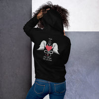 Thumbnail for Sweatshirt Mi Ange Mi Démon vert militaire - design chic et douillet