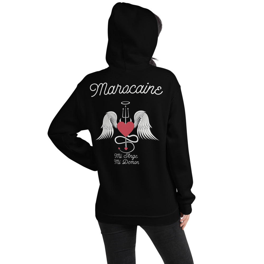 Sweatshirt marocain gris foncé chiné - Ange et Démon humoristique