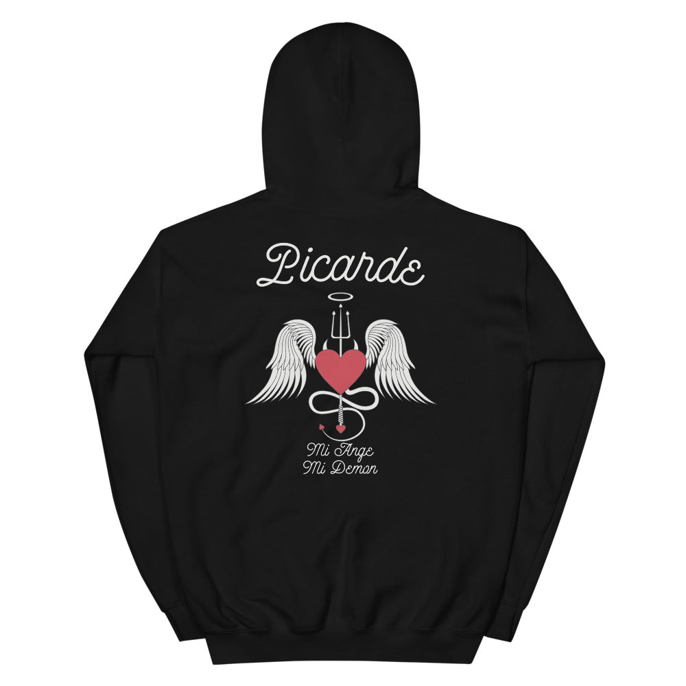 Sweatshirt Picarde noir - design Ange et Démon