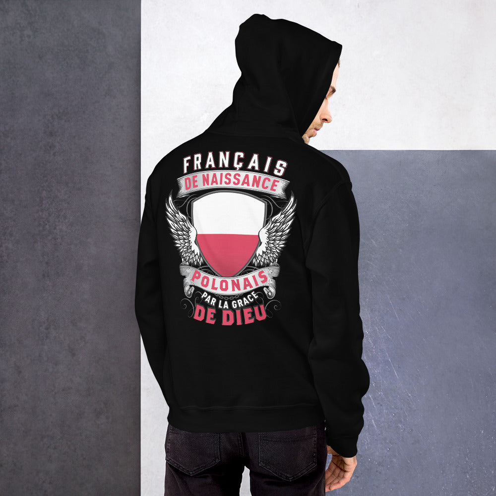 Sweatshirt Pologne gris foncé chiné - Français de naissance, Polonais par grâce