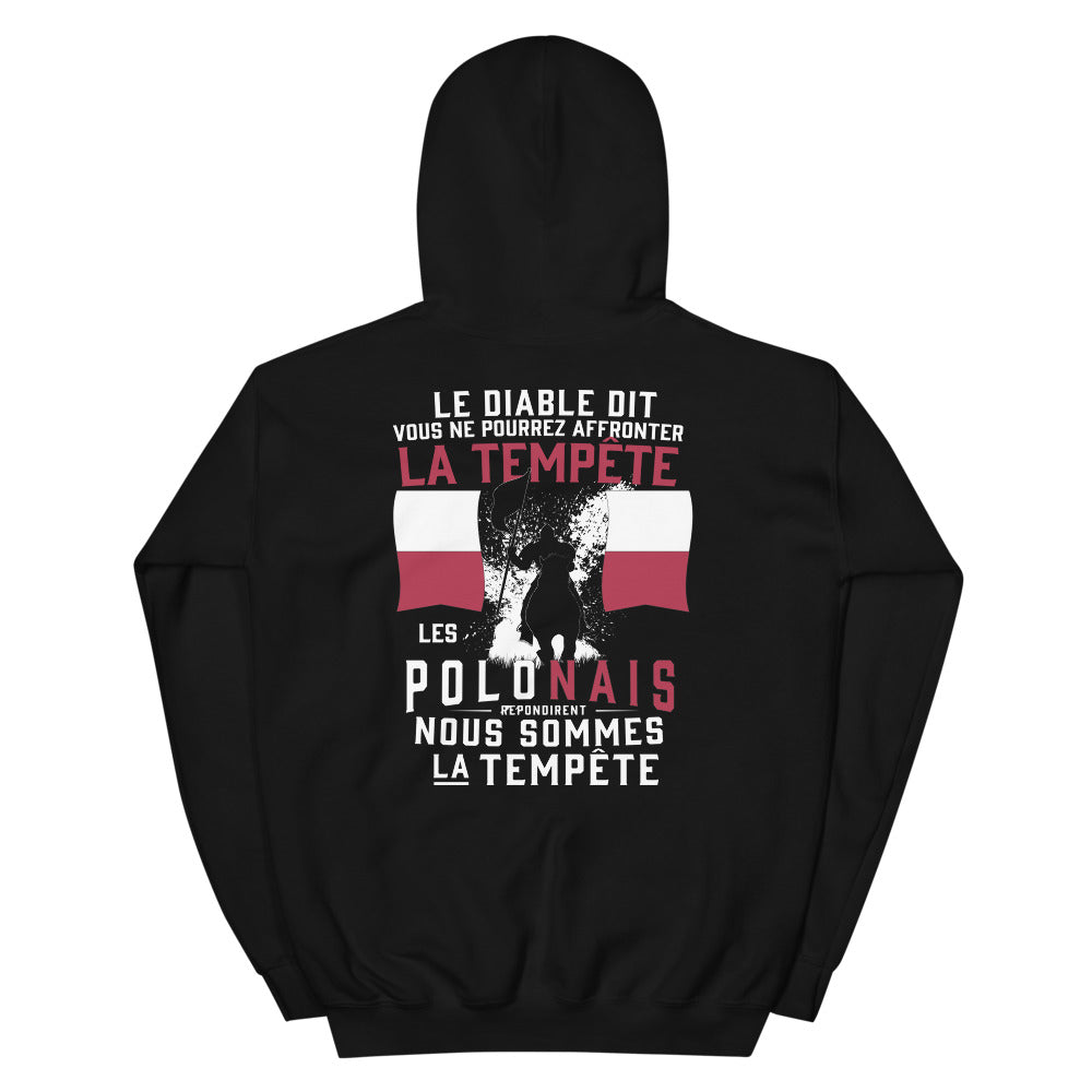Sweatshirt Pologne noir - Les Polonais répondirent : tempête