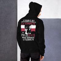Thumbnail for Sweatshirt Pologne noir dos - Les Polonais répondirent : tempête