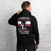 Thumbnail for Sweatshirt Pologne bleu marine dos - Les Polonais répondirent : tempête