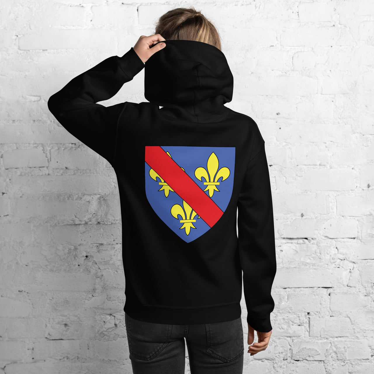 Sweat à capuche Bourbonnais - Blason du Bourbonnais dos