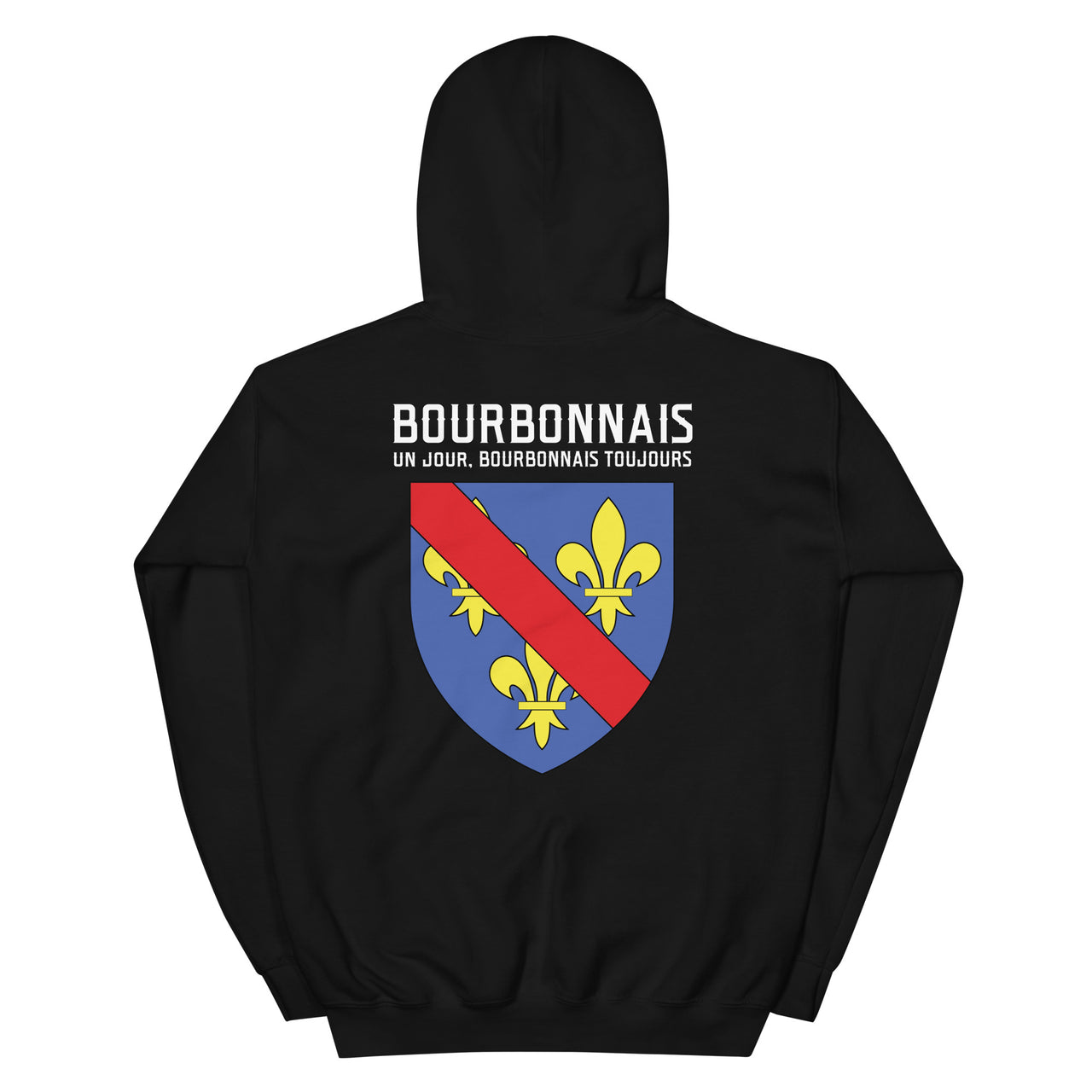 Sweat à capuche Bourbonnais - Blason du Bourbonnais face