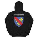 Sweat à capuche grande taille avec le Blason du Bourbonnais. Bourbonnais un jour.