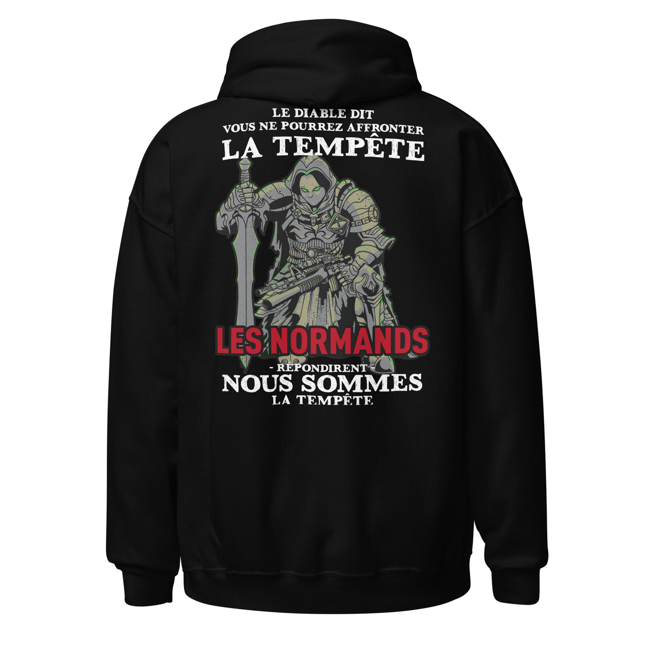 Sweat à capuche Normandie - Fierté et humour normand dos