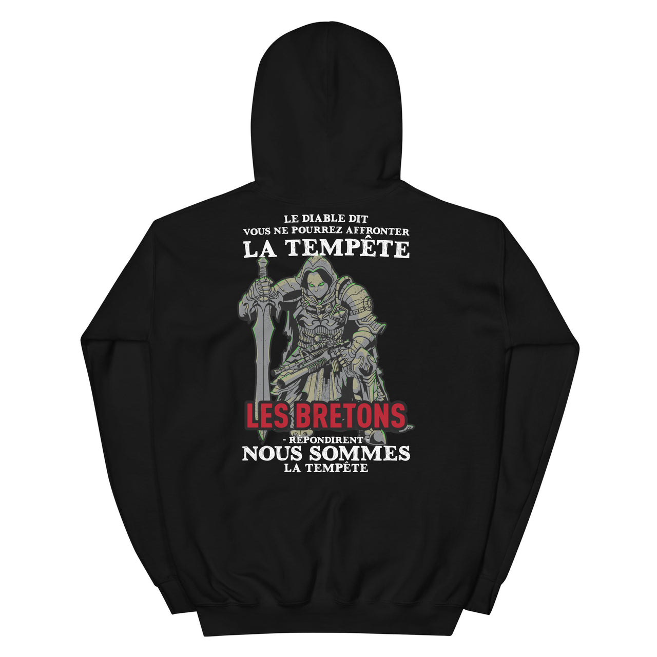 Sweat à capuche Bretagne - Les Bretons, La tempête face
