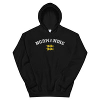 Thumbnail for Sweatshirt Normandie noir - effet American College délavé