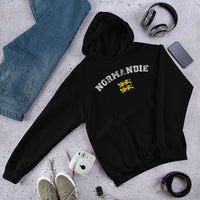 Thumbnail for Sweatshirt Normandie noir dos - effet American College délavé