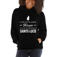 Thumbnail for Sweatshirt Sainte Lucie gris foncé chiné - Je n'ai pas besoin de thérapie