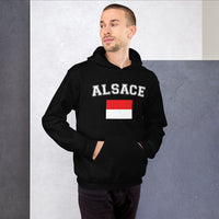 Thumbnail for Alsace - Sweatshirt à capuche avec drapeau de l'Alsace Rot un Wiss