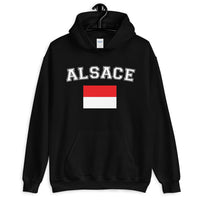 Thumbnail for Alsace - Sweatshirt à capuche avec drapeau de l'Alsace Rot un Wiss