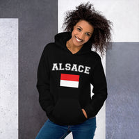 Thumbnail for Alsace - Sweatshirt à capuche avec drapeau de l'Alsace Rot un Wiss