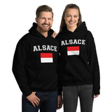 Alsace - Sweatshirt à capuche avec drapeau de l'Alsace Rot un Wiss
