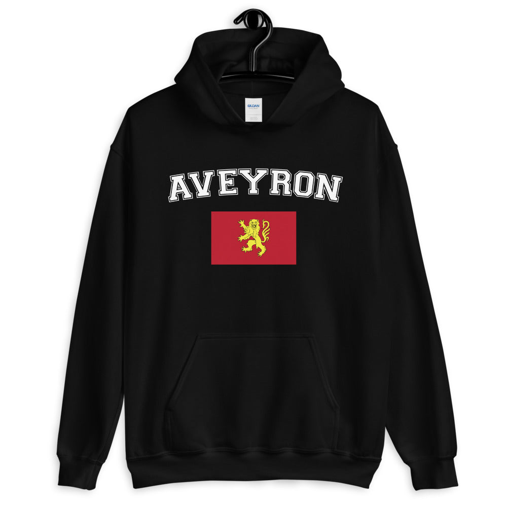 Aveyron - Sweat à capuche avec drapeau du Rouergue