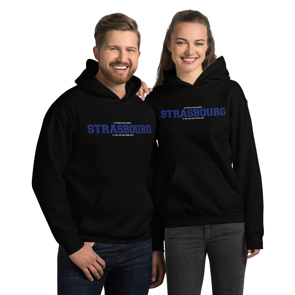 Sweatshirt Alsace noir dos - Confort et fierté des équipes