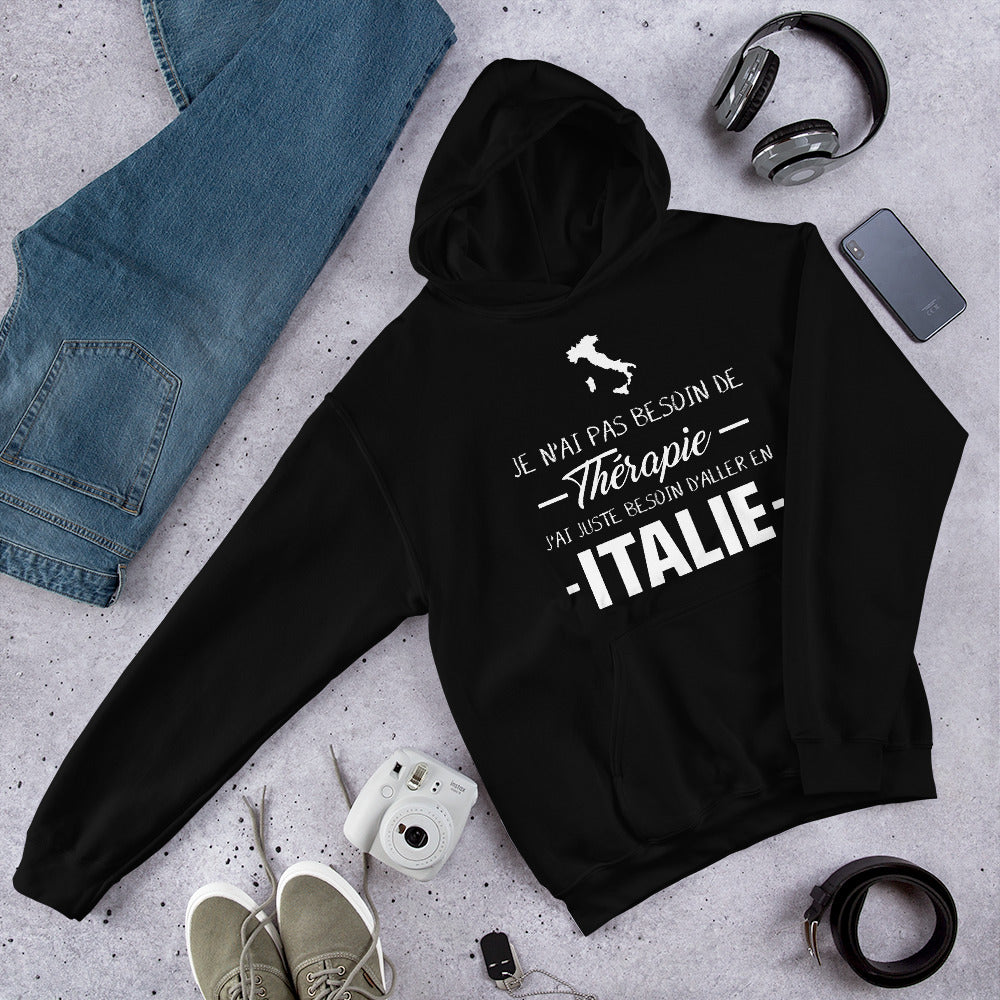 Sweatshirt Italie bordeaux - Pas besoin de thérapie