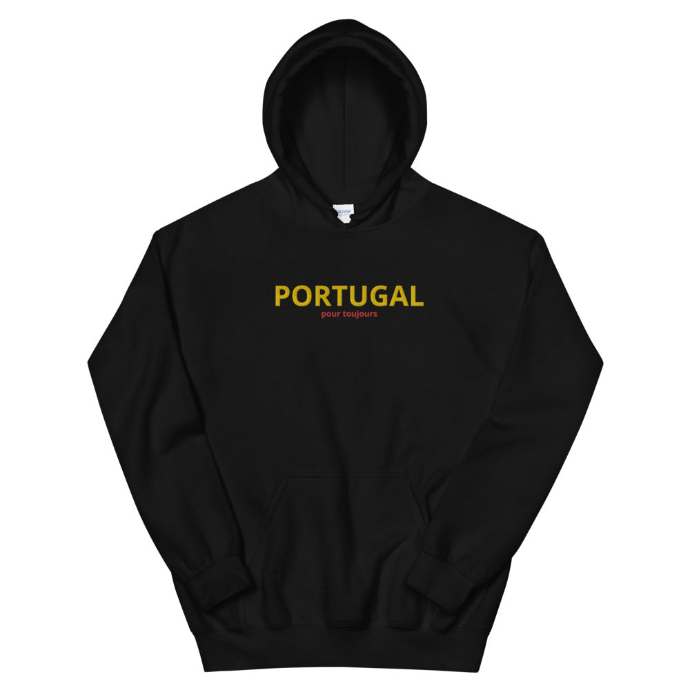 Sweatshirt Portugal noir - brodé pour les amoureux du pays