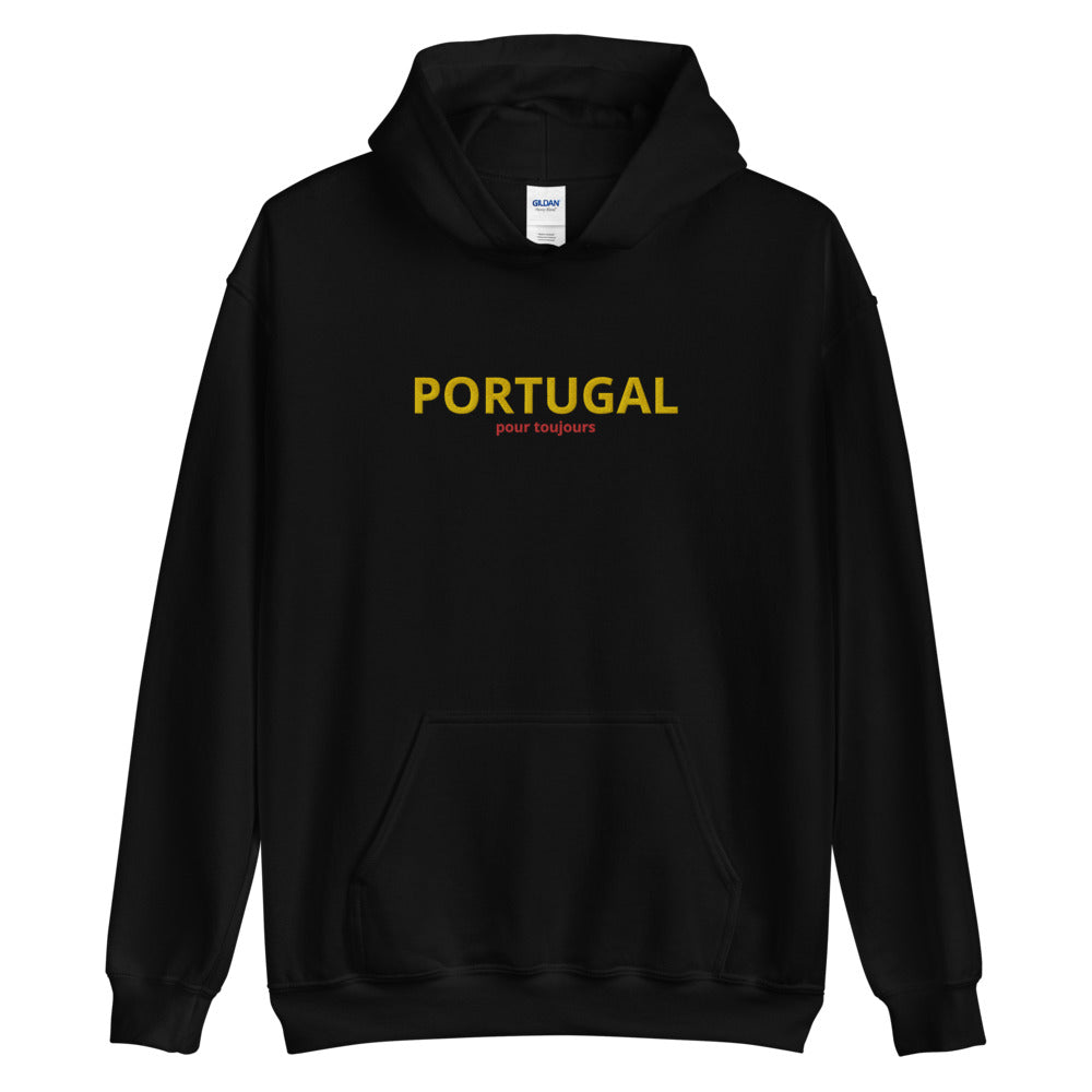 Sweatshirt Portugal gris foncé chiné - brodé avec humour