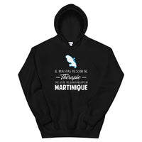 Thumbnail for Sweat à capuche Martinique noir - J'ai juste besoin d'aller en Martinique