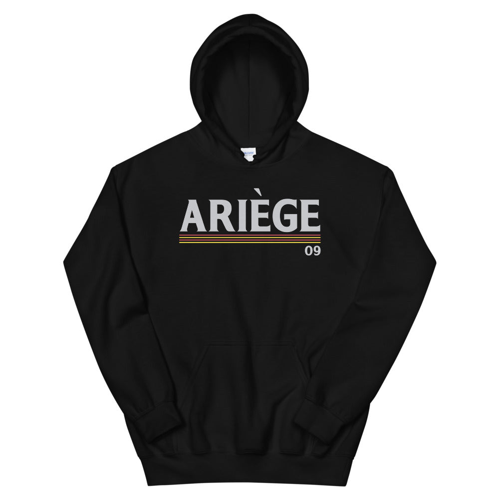 Sweat à Capuche Ariège noir - Vintage et Confortable