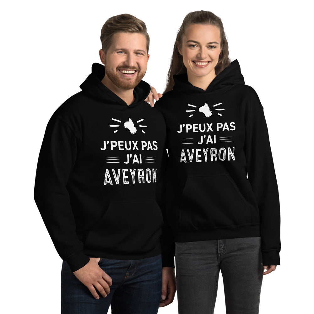 Sweat à capuche Aveyron bordeaux - J'peux pas j'ai Aveyron
