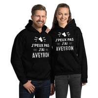 Thumbnail for Sweat à capuche Aveyron bordeaux - J'peux pas j'ai Aveyron