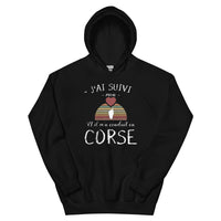 Thumbnail for Sweatshirt Corse noir - J'ai suivi mon cœur