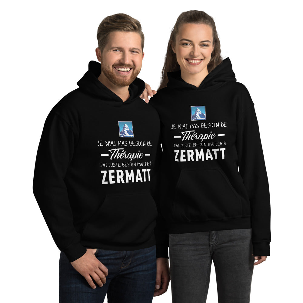 Sweatshirt Valais vert - Pas besoin de thérapie, un clin d'œil
