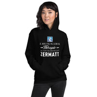 Thumbnail for Sweatshirt Valais bleu marine - Pas besoin de thérapie, un clin d'œil