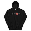 Sweatshirt Aveyron noir - Battement de cœur blason
