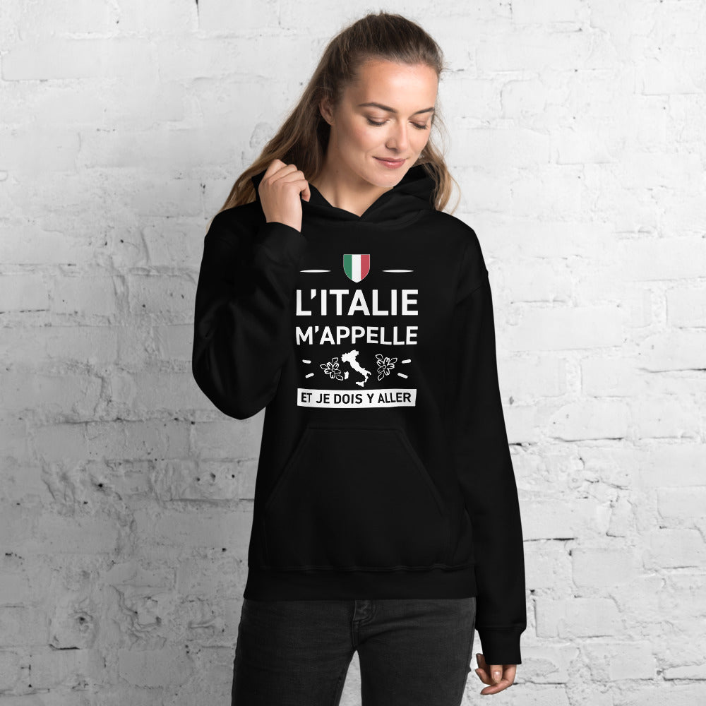 Sweatshirt Italie bordeaux - L'appel du voyage avec humour