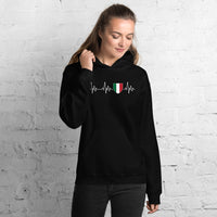 Thumbnail for Italie battement de coeur blason vert blanc rouge - Sweatshirt à capuche standard