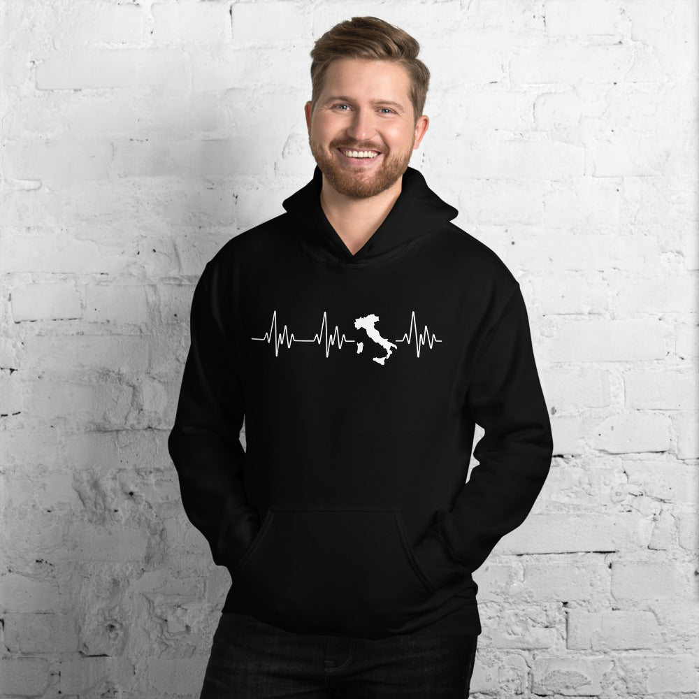 Sweatshirt Italie vert militaire - Battement de coeur en douceur