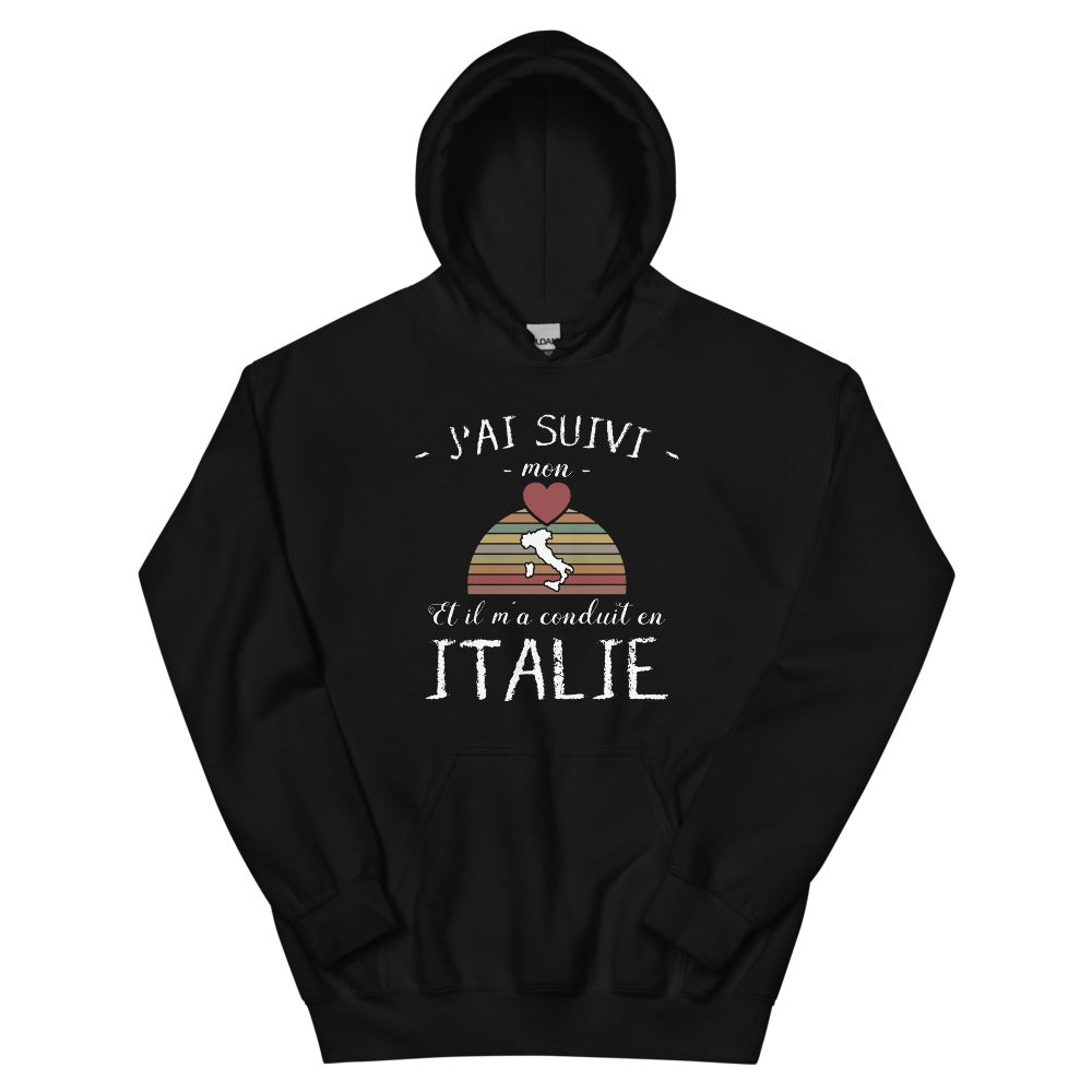 Sweatshirt Italie noir - J'ai suivi mon cœur