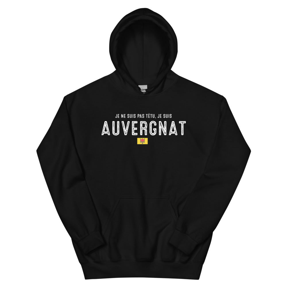Sweatshirt Auvergne noir - Je ne suis pas têtu, j'assume !