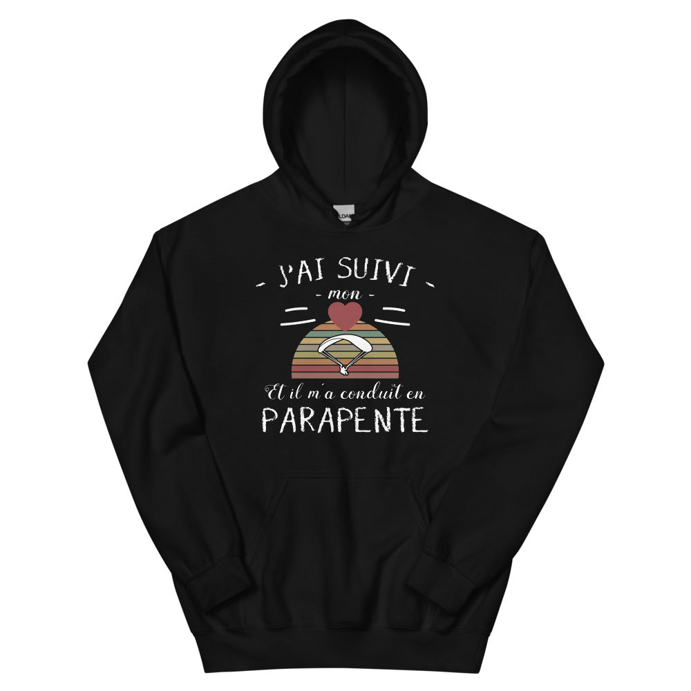 Sweatshirt Parapente noir - Suivez votre cœur